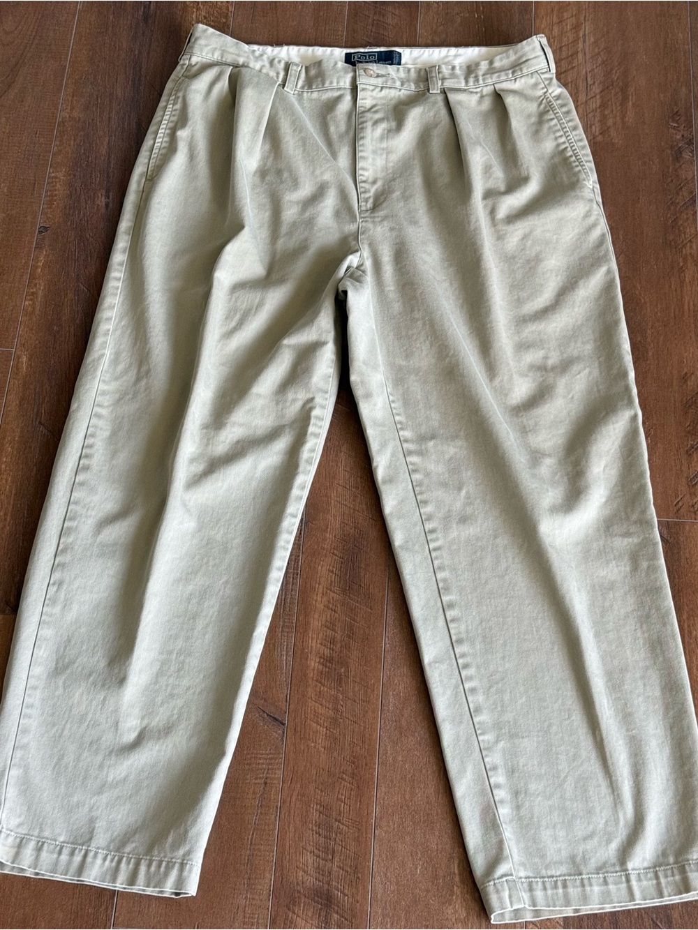 Ralph Lauren Pleated Chino Pants — Light Beige